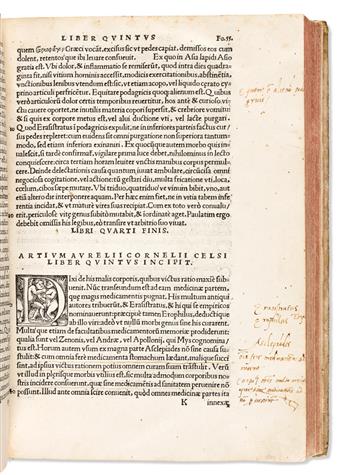 Celsus, Aurelius Cornelius (c. 25 BCE-c. 50 CE) De Re Medica Libri Octo.